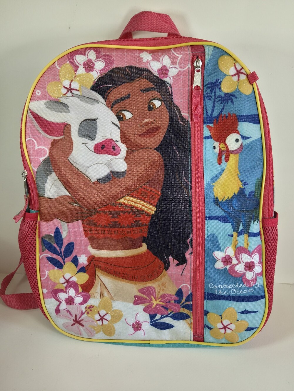Moana 2 Kids Backpack, Pink Blue Tropical. 5PC Set Disney Moana School Supplies - Picture 2 of 7